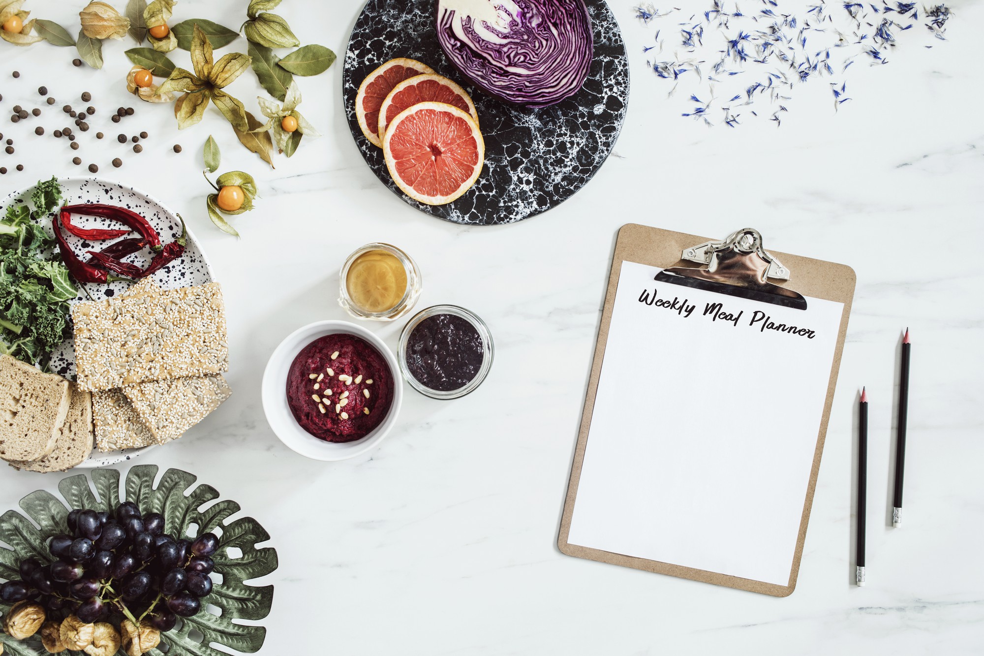 menu card and plated tasting portion